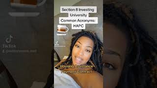 Section 8 Acronyms: HAPC #section8investing #realestateinvesting #rentalproperty #realestate #reia