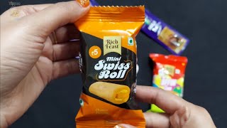 orange swiss roll // Rich Feast mini swiss roll only rupees 5 for kids / kids food / kids cakes