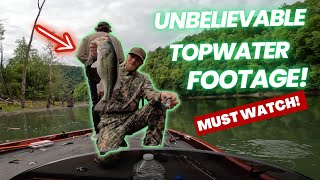 Bass fishing Norris lake middle May top water!