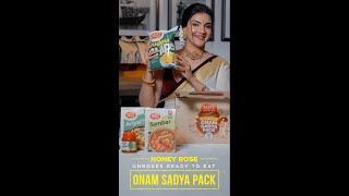 Honey Rose Unboxes Ready to Eat Onam Sadya Pack | Tasty Nibbles