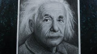 Drawing World's greatest Scientist Of All Time (Albert Einstein) Time lapse Part 2