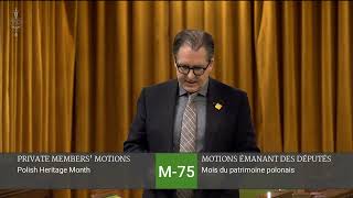 Brian Masse MP (Windsor West) Speaks in Support of Motion 75 Creating Polish Heritage Month