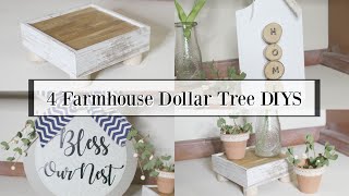 4 Farmhouse Dollar Tree DIYS | *NEW*