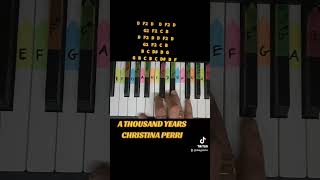 A thousand years - Christina Perri, piano tutorial, jak zagrać na pianinie darmowe nuty #piano