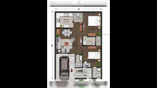 28x40 house plans, 28x40 house plans 3d #houseplan #house #housedesign #shorts