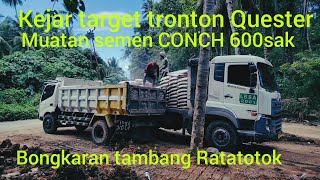 kejar target tronton Quester muatan 600sak bongkaran tambang Ratatotok @Rajajalananchannel