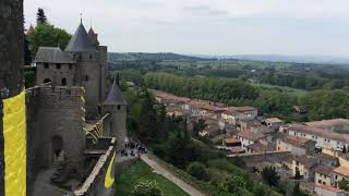 View of Carcassonne Medieval City from Chateau Comtal, France #carcassonne #comtal #france