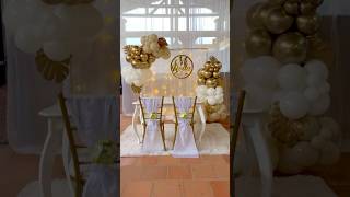 #bodacivil #boda #sencilla #ideas #globos #velos #decoracion #fiesta #dorado #beige #blanco