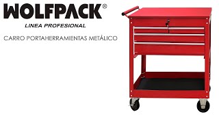 CARRO PORTAHERRAMIENTAS METALICO 86X44X99 CM. CON 4 CAJONES Y 2 BANDEJAS