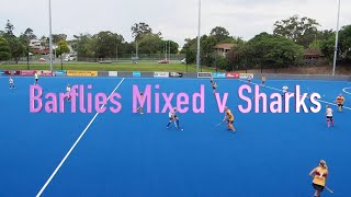 Sharks v Barflies Mixed. Over 55 Masters mixed hockey. Gold Coast 2021