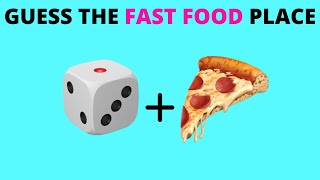 Guess The Fast Food Place By Emoji | Fast Food Challenge