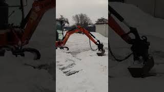 terex mini digger minibagger in snow how to clean your street big snow