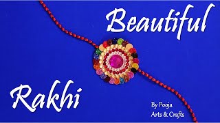 Easy Bindi Rakhi | Rakhi making at home | Rakhi for school activity | Raksha Bandhan craft ideas