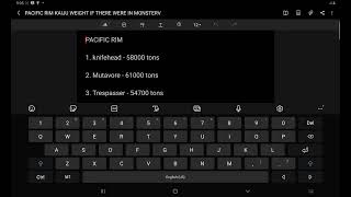 pacific rim kaiju weights if it was the same stats as monsterveres (LIST)