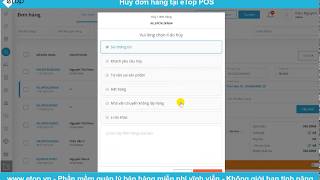 Hủy đơn hàng tại eTop POS