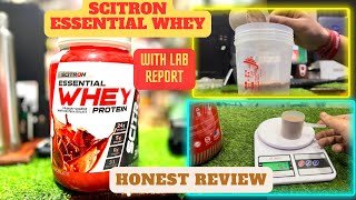 Scitron essential whey Unbiased review | Scoop accuracy,mixibility,taste with Lab test Report!