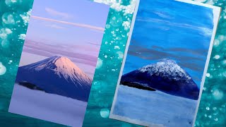 How to paint mountain scenery with glaciers | beautiful veiw | Acrylic painting.