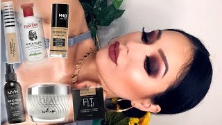 FULL COVERAGE, SWEAT PROOF, LONG-LASTING, FOUNDATION ROUTINE USING ONLY DRUGSTORE PRODUCTS | TANIAXO