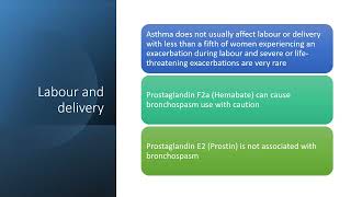 Asthma in pregnancy I TOG summary for MRCOG Part 2