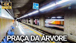 Estação Praça Da Árvore | Movimentação De Trens (Linha 1 Azul)