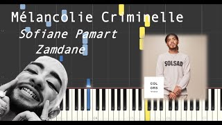 Mélancolie Criminelle / Piano Theme - Sofiane Pamart ft. Zamdane (Synthesia tutorial | Piano sheet)