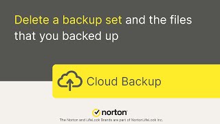 How to delete a backup set and the files that you backed up