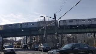 NIS R142 train heading to Livonia yard (Seen from New Lots Avenue street level)