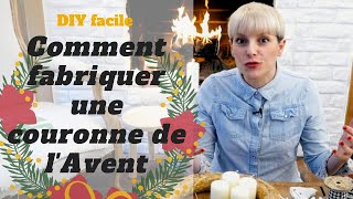 DIY FACILE : Une couronne de l'Avent pour une table de Noël déco !