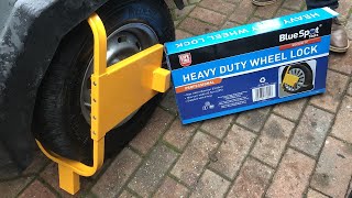 BlueSpot Tools Heavy Duty Wheel Lock Professional -  Review