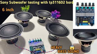 Cheapest subwoofer heavy bass sound testing with class d amplifier board tp3116d2 original ic.