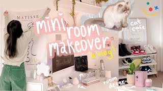 mini room makeover, cat cafe, desk setup accessories (ft. kawaii therapy, lention) | VLOG