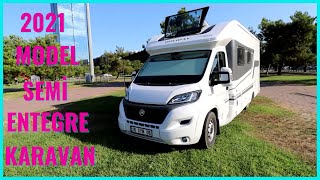 YERLİ YARI ENTEĞRE LÜKS KARAVAN 2021 FİAT DUCATO KARAVAN Semi Entegre Karavan AKASLANOĞLU KARAVAN