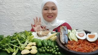 MUKBANG LALAPAN MENTAH SAMBEL TERASI IKAN ASIN || MUKBANG INDONESIA MAKANAN SUNDA