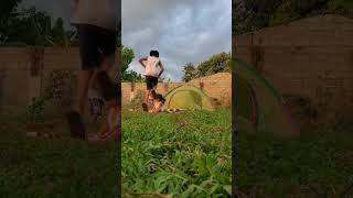 CAMPING WHILE GARDENING #camping #gardening #viral #shortvideo #farming