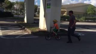 Ephraim learns to ride his bike