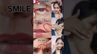 Face massage smiles lines, 11lines, #hooded eyes #wrinkles #viralvideo #shorts