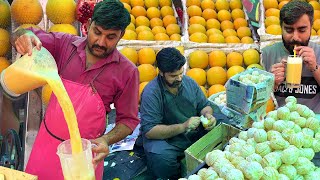 Healthy Orange Juice Making 🍊 MOSAMBI SHARBAT - Healthy, Refreshing Summer Drink! Pomegranate Drink