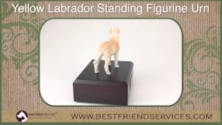 Yellow Labrador Retriever Standing Figurine Urn