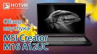 Обзор ноутбука MSI Creator M16 A12UC — для игр не очень, а вот для творчества — вполне