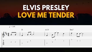 Love Me Tender - Elvis Presley | Easy Fingerstyle Guitar TAB