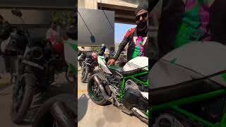 Kawasaki ninja h2 loudest exhaust sound 🥵💥🔥#youtubeshorts #shortvideo #viralvideo #superbike #h2