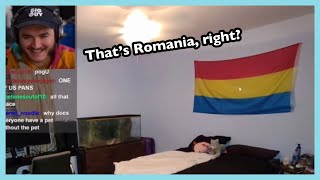 Schlatt thinking a pride flag is the Romanian flag #shorts