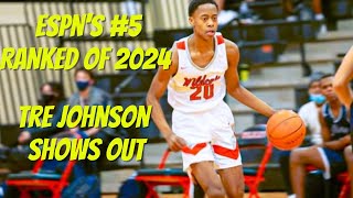 ⭐⭐⭐⭐⭐ Tre Johnson, 5th ranked by ESPN in c/o 2024 is an absolute problem! Lake Highlands H.S(Texas)