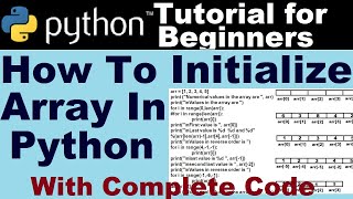 How to initialize array in python | Python course for beginners #pythonarrays  #bintuharwani #python