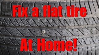 How to Fix a Flat Tire at Home or Office - DIY AUTO REPAIR #3