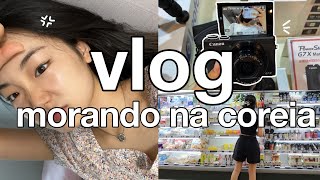 vida na coreia| vlog: minha primeira câmera, como treino o meu ingles, cozinhando, daily makeup, etc