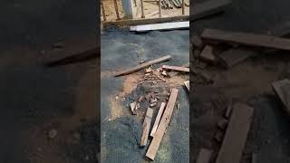 Brick flat soling | brick work at plinth level | building construction video | column beam frame