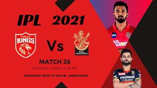 PBKS Vs RCB status | Punjab Kings | Royal Challengers Bangalore | IPL Match 26 status | Today Match