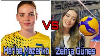 Marina Mazenko VS Zehra Günes Famous Volleyball🏐 Players |Biography|Hobbies|Net Worth|And Much More