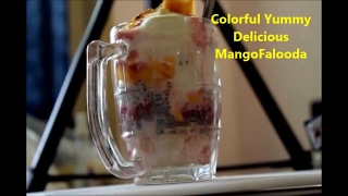 SummerSpecial Homemade Yummy Delicious MangoFalooda || Colorful MangoFalooda for Summer At Home